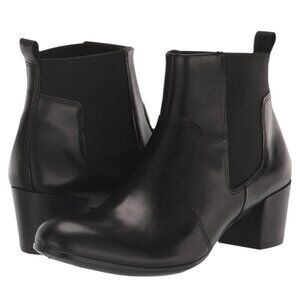 ECCO Shape M35 Chelsea Boots Leather Size 7.5 | Almond Toe Stack Heel